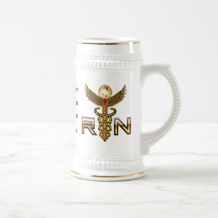Caneca De Cerveja A garantia do RN do Caduceus das enfermeiras