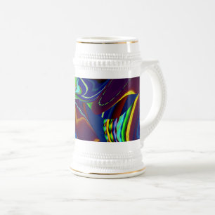 Caneca De Cerveja A Mágica do Verão, Abstrato 3D Art