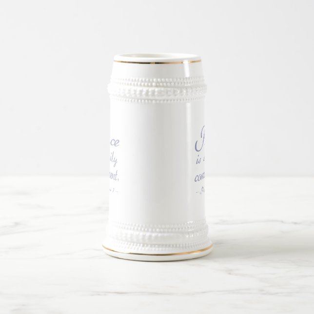 Caneca De Cerveja A Paz É Um Compromisso Diário (Centro)