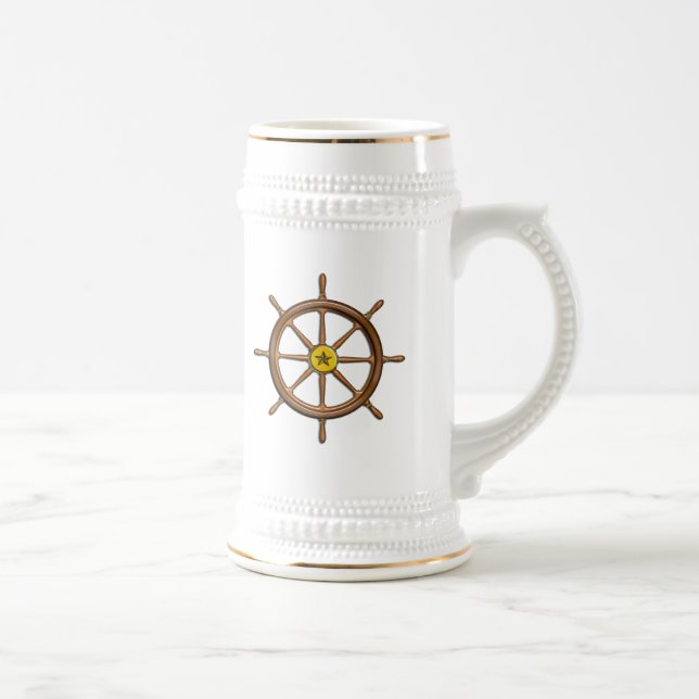 Caneca De Cerveja A roda do navio de madeira (Direita)