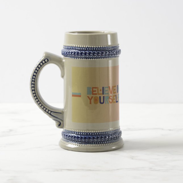 Caneca de Cerveja Acredite Em Si Mesmo | Motivacio (Esquerda)