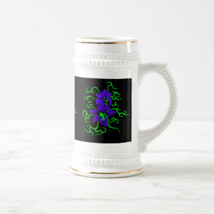 Caneca De Cerveja açucena lilás flor