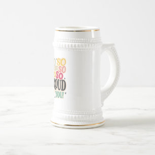 Caneca De Cerveja Adesivo "Tão Orgulhoso de Você”