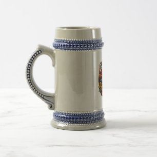 Caneca De Cerveja Admissão Vintage Califórnia Dia do Urso & Papoula