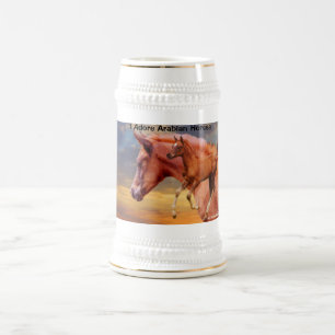 Caneca De Cerveja Adoro Mug de Cavalo Árabe