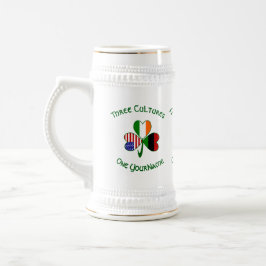 Caneca De Cerveja Afro-Irlandês-Americano Shamrock Personalizado
