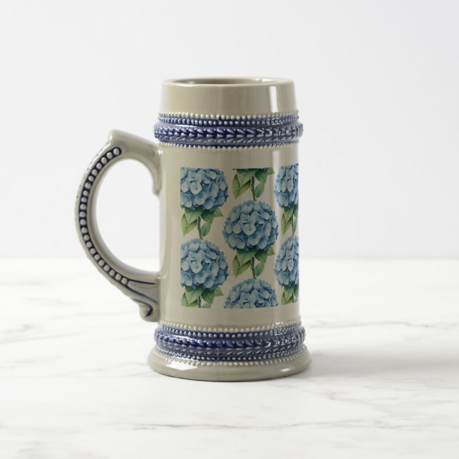 Caneca De Cerveja aglomerado de flores de hortênsia azul (Esquerda)
