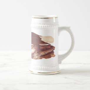 Caneca De Cerveja Águia americana majestosa por Audubon com peixes
