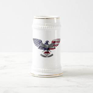 Caneca De Cerveja Águia Americana Veterana “Orgulhoso de Ter Servido