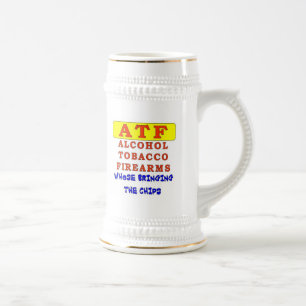 CANECA DE CERVEJA ÁLCOOL TOBACCO FIREARS