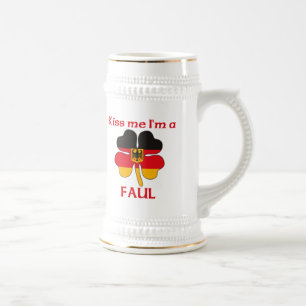 Caneca De Cerveja Alemães personalizados beijam-me que eu sou Faul