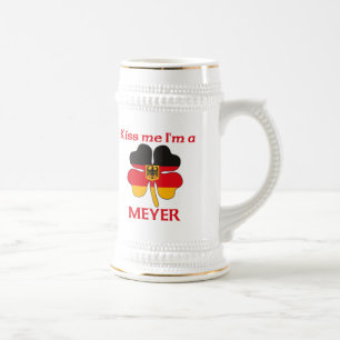 Caneca De Cerveja Alemães personalizados beijam-me que eu sou Meyer