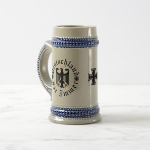 Caneca De Cerveja Alemanha/Alemanha para sempre/águia negra/cruz de