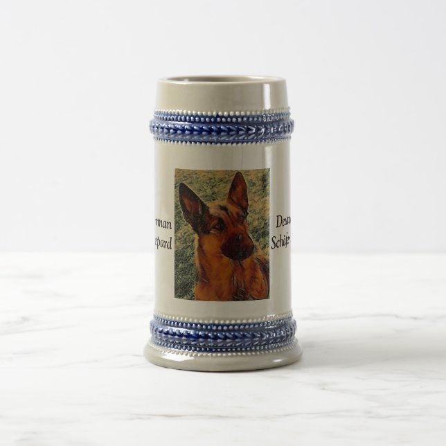 Caneca De Cerveja Alemão Shepard - Deutscher Schäferhund (Centro)