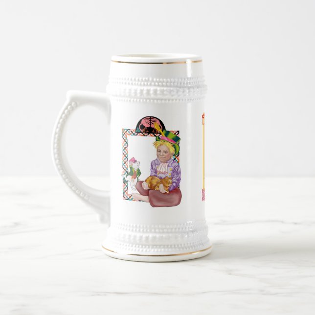 Caneca De Cerveja Alice, o hatter louco e a rainha vermelha (Esquerda)