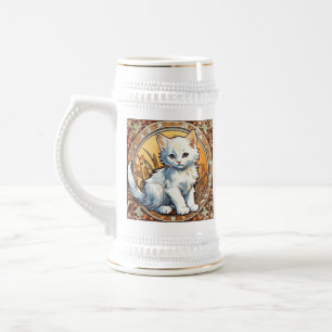 Caneca De Cerveja Alphonse Mucha Style Cat