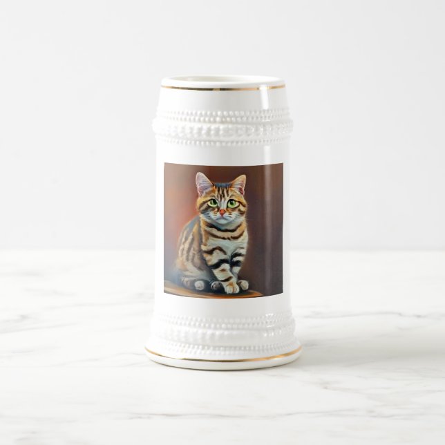 Caneca De Cerveja American Bobtail Cat (Centro)