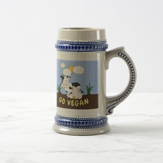 Caneca De Cerveja Amigos sem Comida - Vaca, Suíno e Frango Cuta (Direita)