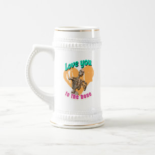 Caneca De Cerveja Amo Você até os Ossos Humor de Esqueleto
