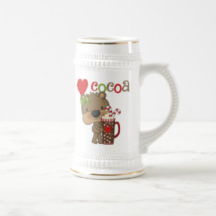 Caneca De Cerveja Amor do cacau do urso da menina
