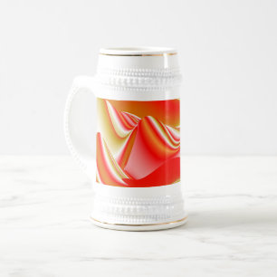 Caneca De Cerveja Amor e Abstrato 3D Rainbowart Dourado