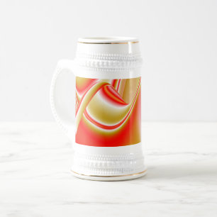 Caneca De Cerveja Amor e Abstrato 3D Rainbowart Dourado