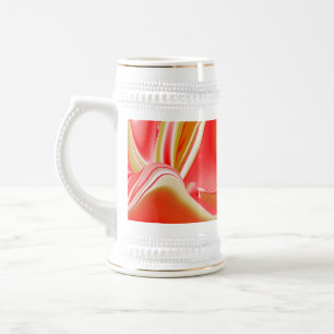 Caneca De Cerveja Amor e Abstrato 3D Rainbowart Dourado