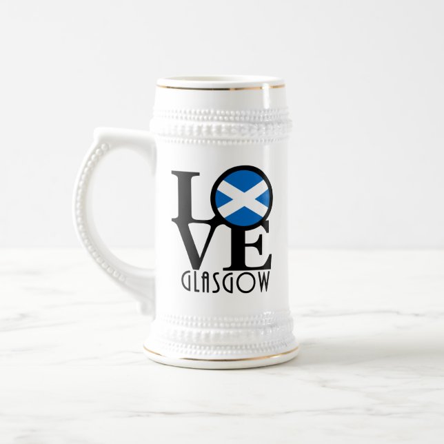 Caneca De Cerveja AMOR Glasgow Escócia (Esquerda)