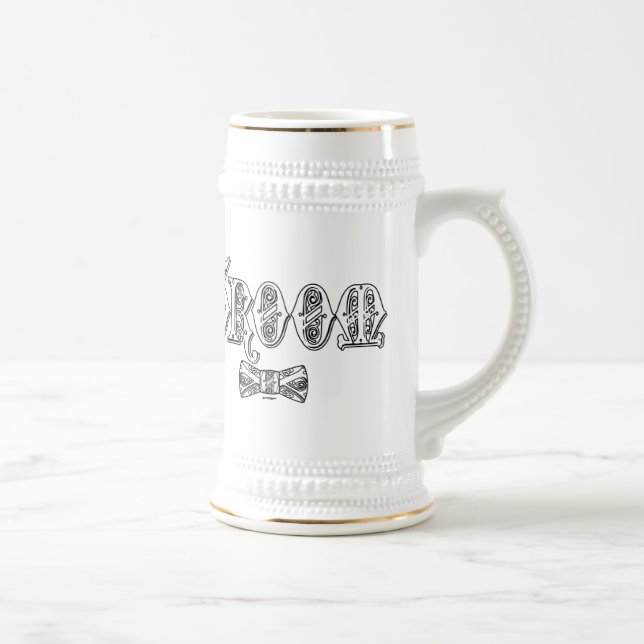 Caneca De Cerveja Ampliar com Arco de branco e preto (Direita)