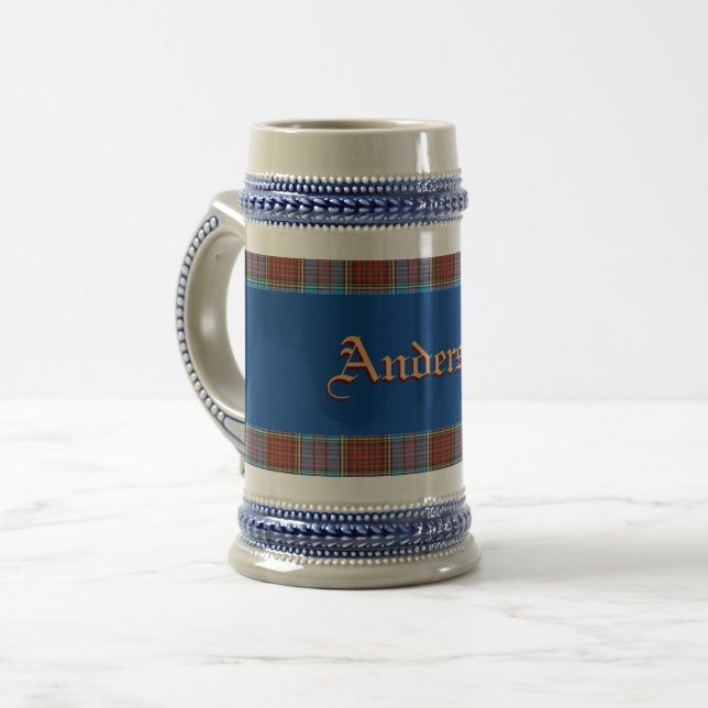 Caneca De Cerveja Anderson Crest W/ Anderson Tartan (Frente Esquerda)