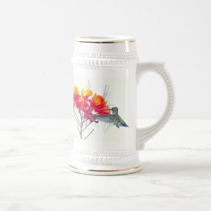 Caneca De Cerveja Animais selvagens animais do pássaro do colibri