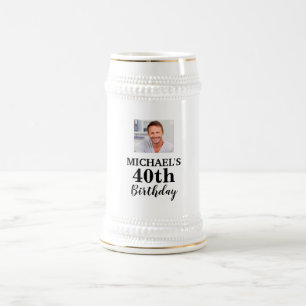 Caneca De Cerveja aniversário de 40 anos de Fotografias Personaliza