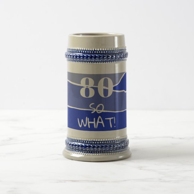 Caneca De Cerveja Aniversário de 80 anos Engraçado (Centro)