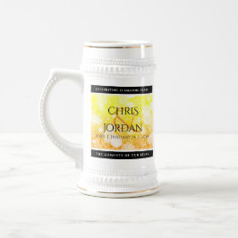 Caneca De Cerveja Aniversário de Casamento de Citrina de 13 Elegante