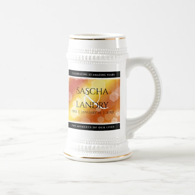 Caneca De Cerveja Aniversário de Casamento Topaz, 16.º aniversário d (Direita)