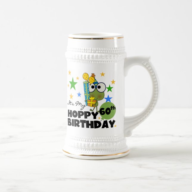 Caneca De Cerveja Aniversário Hoppy de Froggie 60th (Direita)
