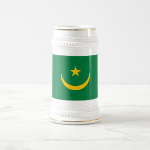 Caneca De Cerveja Antiga bandeira da Mauritânia