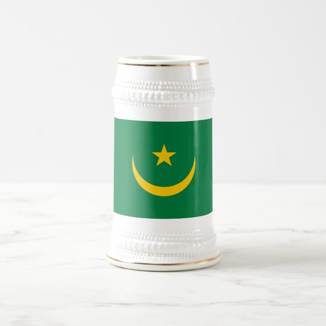 Caneca De Cerveja Antiga bandeira da Mauritânia (Centro)