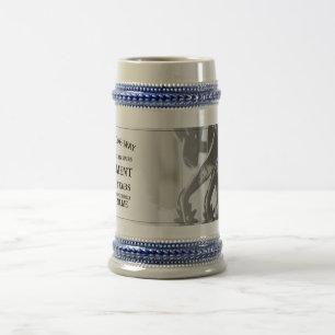 Caneca De Cerveja Anúncio de aposentadoria com esporas velhas