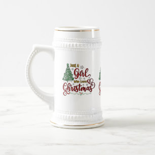 Caneca De Cerveja Apenas Uma Menina Que Ama O Natal