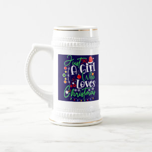 Caneca De Cerveja Apenas Uma Menina Que Ama O Natal-64714