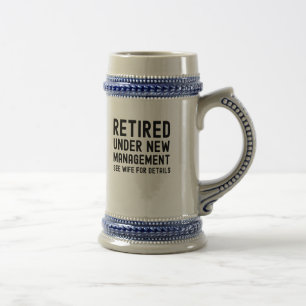 Caneca De Cerveja Aposentado sob nova gestão, consulte Esposa para 