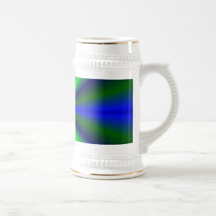 Caneca De Cerveja arco-íris azuis verdes