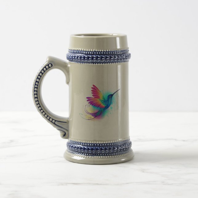 Caneca De Cerveja Arco-Íris Exótico Hummingbird (Esquerda)