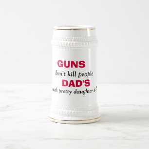 Caneca De Cerveja Armas, não matares, PAI, com dia bonito...