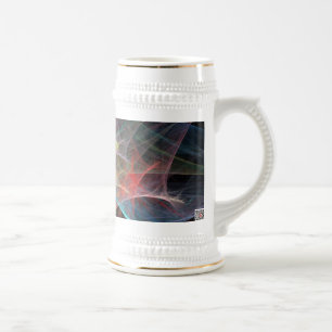 Caneca De Cerveja Arte Abstrata Arco-Íris Gelo