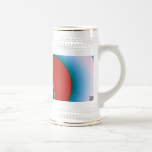 Caneca De Cerveja Arte Abstrata de Borboleta de Primavera com Explos