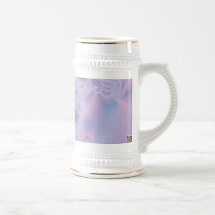 Caneca De Cerveja Arte Abstrata Rosa Glowing