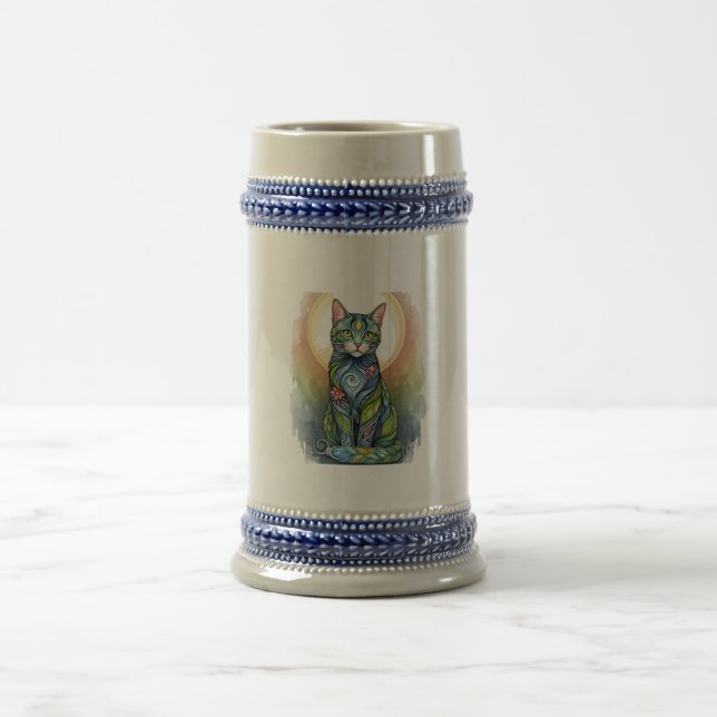 Caneca De Cerveja arte de gato (Centro)