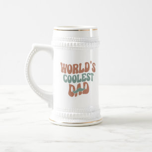Caneca De Cerveja Arte de palavra do Papai mais legal do mundo diver
